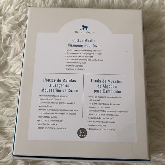 Little Unicorn Cotton Muslin Changing Pad Cover - Picture 5 of 8